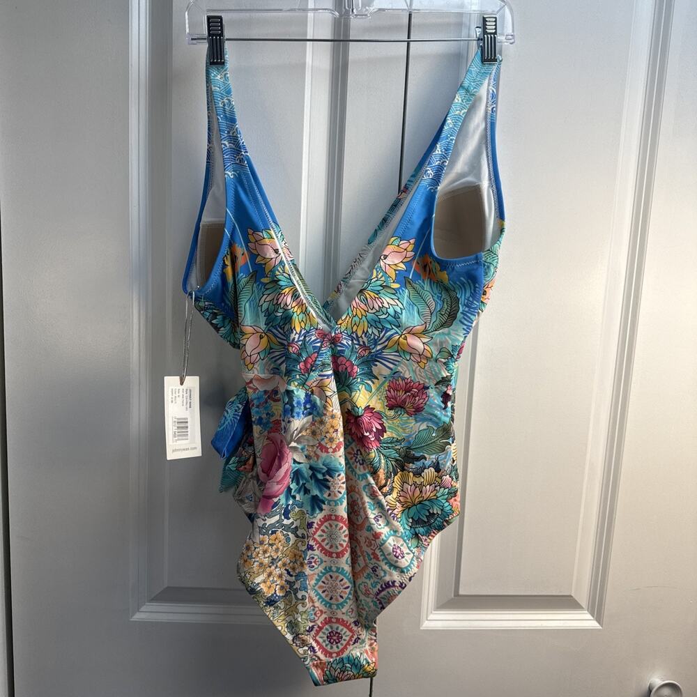Johnny‎ Was Mixi Printed Wrap One Piece Swimsuit Multi Size M NWT - Picture 10 of 11